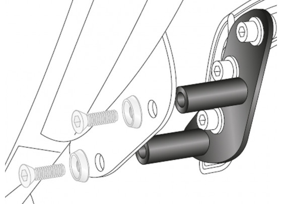 Restposten: Hepco & Becker C-Bow Adapter Ducati Diavel (links)