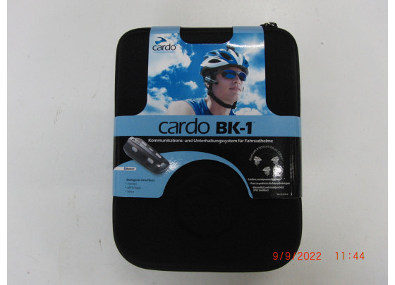 Restposten: Cardo BK-1 Kommunikationssystem für Fahrradhelme, schwarz-silber
