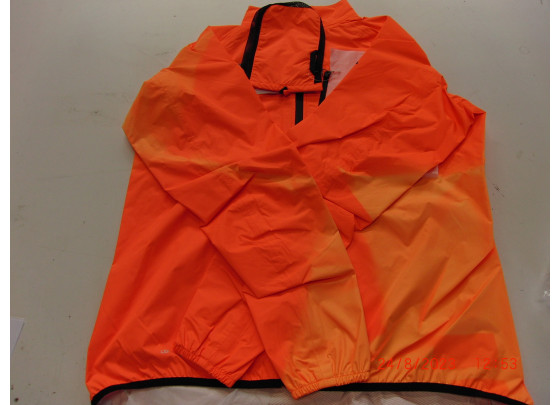 Restposten: Vaude Drop III Regenjacke Damen, teilweise AUSGEBLEICHT, Größe 44/XL, neon orange