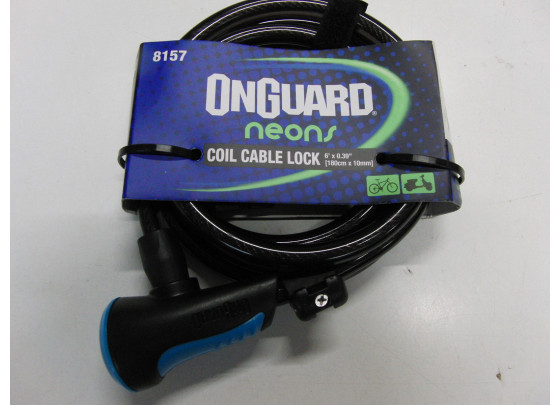 Restposten: Onguard Spiralkabelschloss Neon 8157, blau, 180cm, 10mm