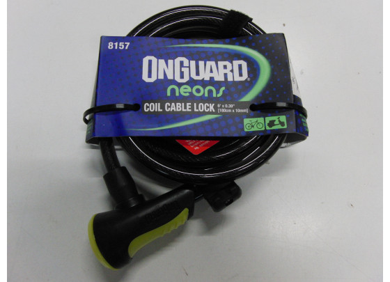 Restposten: Onguard Spiralkabelschloss Neon 8157, gelb, 180cm, 10mm