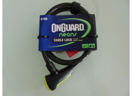 Sale Restposten: Onguard Spiralkabelschloss Neon 8165, gelb, 120cm x 10mm