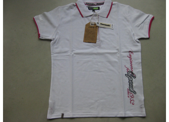 Restposten: Kawasaki Speed Polo Shirt Damen, Größe L/XL, weiß