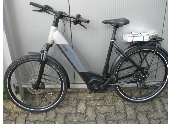 B-Ware: Green’s Richmond F625N Trekking E-Bike, 27,5", R=53cm, 625Wh Bosch CX, light grey matt