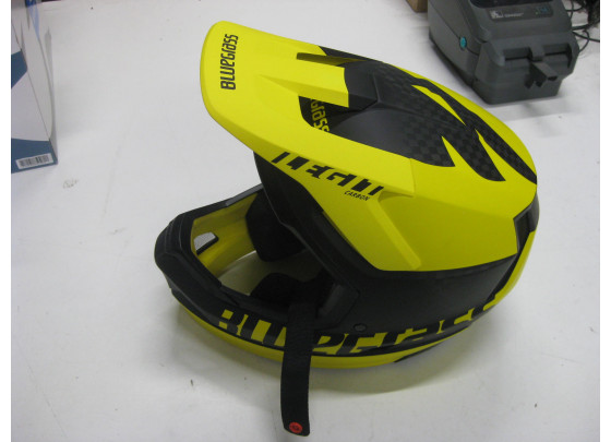 Restposten: Bluegrass Legit Carbon Fahrradhelm, Größe L, black yellow matt