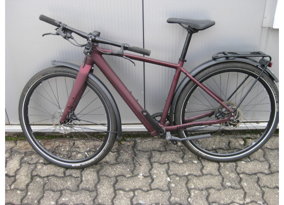 B-Ware: Winora E-Flitzer High, City E-Bike, 27,5", R=46cm, 250Wh Mahle X35+, dunkelkirsche