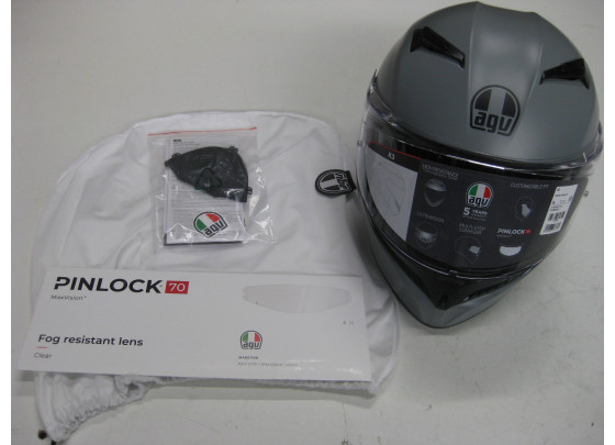 B-Ware: AGV K3 Mono Nardo Grey Motorradhelm, Größe M, Grau