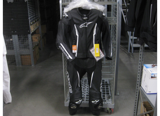 B-Ware: Alpinestars Missile V2 Lederkombi 2tlg. Herren, Größe 48, schwarz/weiß