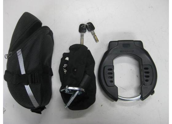 B-Ware: AXA Block XXL Rahmenschloss + ULC100 Kette + Tasche, schwarz