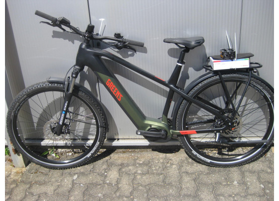 B-Ware: Green’s Watford F625N High Trekking E-Bike, 29", R=52cm, 625Wh Bosch CX, black matt