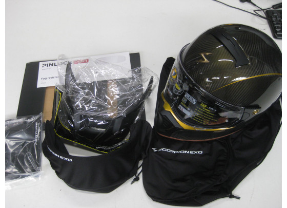 B-Ware: Scorpion EXO-HX1 Carbon SE Solid Integralhelm, Größe L(59), schwarz/carbon/gold