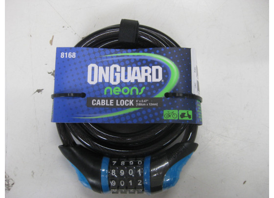 Restposten: Onguard Neon 8168 Zahlenkabelschloss (180cm, 12mm), blau