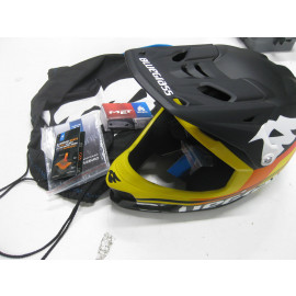 Restposten: Bluegrass Brave Fahrradhelm, Größe M, black shaded red yellow, matt