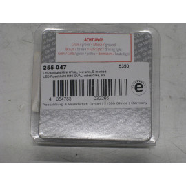 Restposten:  LED-Rücklicht Mini, oval, E-geprüft, rotes Glas