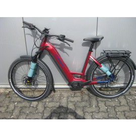 B-Ware: Haibike Trekking 9 ABS Low Trekking E-Bike, R=50cm, 27,5", 800Wh Bosch CX, dynamitrot / blau