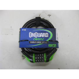 Restposten: Onguard Neon 8168 Zahlenkabelschloss (180cm, 12mm), grün
