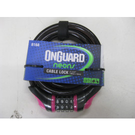 Restposten: Onguard Neon 8168 Zahlenkabelschloss (180cm, 12mm), rosa