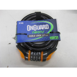 Restposten: Onguard Neon 8168 Zahlenkabelschloss (180cm, 12mm), orange