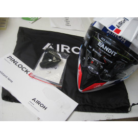 B-Ware: Airoh Bandit Horn Motorradhelm, Größe M, Weiß/Blau/Rot
